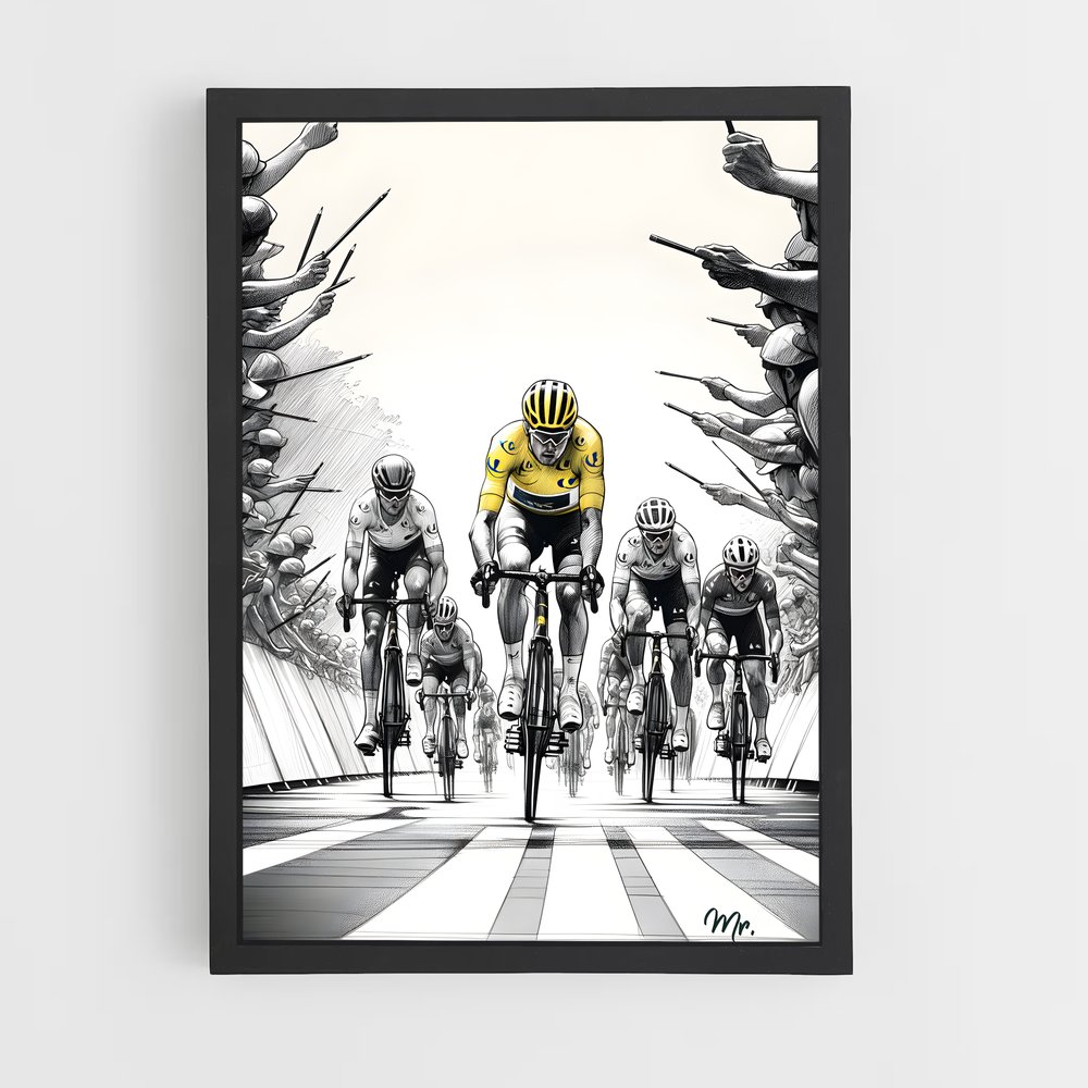 Poster En Route pour le Maillot Jaune – affiche Cyclisme (vue 2)